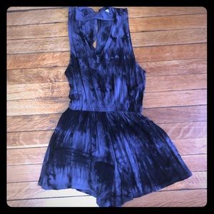 Ginger G black and grey tie dye romper